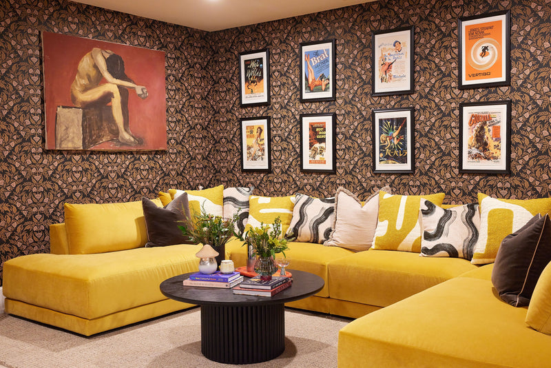 Caption: Shown in Becket Marigold | Lifestyle