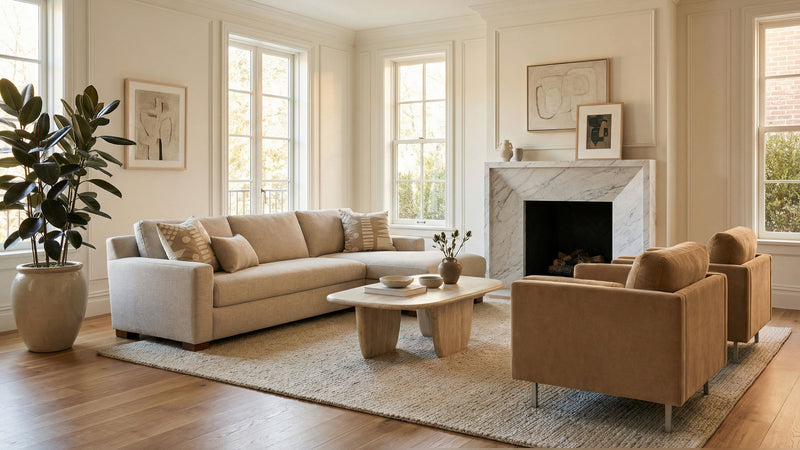 Caption: Shown in Blake Natural | Lifestyle