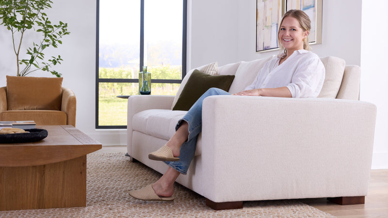 Caption: Shown in Sutton Sand | Lifestyle