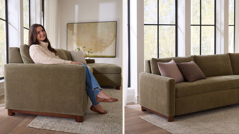 Caption: Shown in Arden Olive | Lifestyle